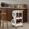 Costway 3-Tier Rolling Cart Storage Trolley Organizer w/ DIY Dual Pegboards, Mobile Metal Utility Cart on Wheels Serving Cart for Kitchen Office
